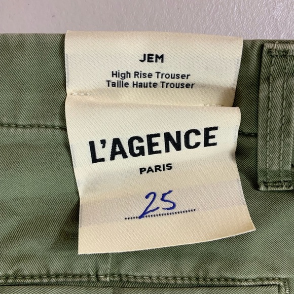 L'AGENCE Jem High-Rise Trousers w/ Side Stripes cropped over the ankle Size 25 - Picture 6 of 13